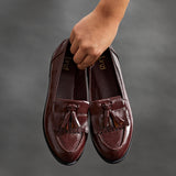 Rosemary Burgundy Faux Leather Loafers