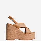 Santana Tan Cork Wedges