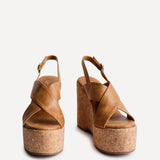 Santana Tan Cork Wedges
