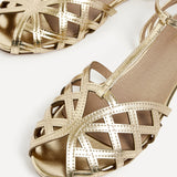 Santi Gold Caged Flat Sandals