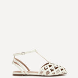 Santi Ivory Caged Flat Sandals