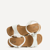 Sarelli Wide Fit White Flatform Sandals