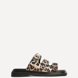 Satellite Leopard Print Flat Sandals