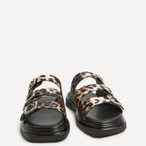 Satellite Leopard Print Flat Sandals