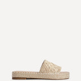 Savvy Gold Woven Slider Sandals