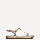 Saylor Gold T-Bar Sandals