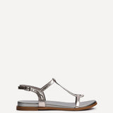 Saylor Pewter T-Bar Sandals