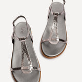 Saylor Pewter T-Bar Sandals