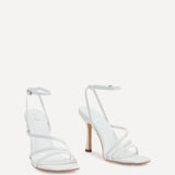 Scarlett Whtie Faux Leather Strappy Heels