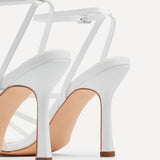 Scarlett Whtie Faux Leather Strappy Heels