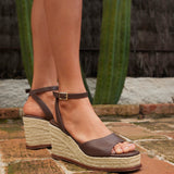 Scene Brown Wedge Sandals