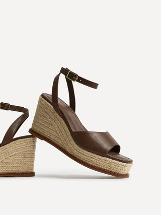 Scene Brown Wedge Sandals