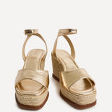 Scene Gold Wedge Sandals