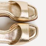 Scene Gold Wedge Sandals