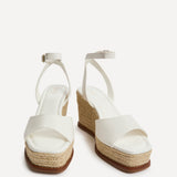 Scene White Wedge Sandals