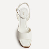 Scene White Wedge Sandals