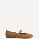 Schedule Mocha Faux Suede Ballet Flats