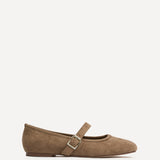 Schedule Mocha Faux Suede Ballet Flats