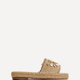 Seaside Mocha Raffia Embellished Sliders