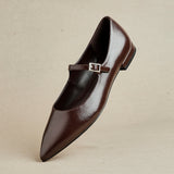 Seattle Brown Faux Leather Flats