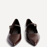 Seattle Brown Faux Leather Flats