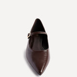 Seattle Brown Faux Leather Flats