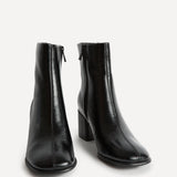 Selected Black Block Heeled Ankle Boots