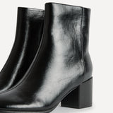 Selected Black Block Heeled Ankle Boots