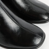 Selected Black Block Heeled Ankle Boots