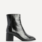 Selected Black Block Heeled Ankle Boots
