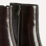 Selected Brown Block Heeled Ankle Boots
