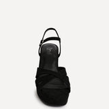Selene Wide Fit Black Platform Heels