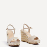 Seraphina Nude Metallic Wedges