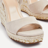 Seraphina Nude Metallic Wedges