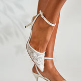 Serenade Bridal Ivory Beaded Mesh Court Heels