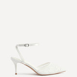 Serenade Bridal Ivory Beaded Mesh Court Heels