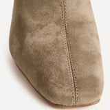 Series Mocha Faux Suede Heeled Ankle Boots