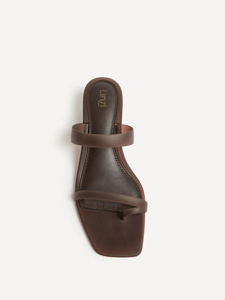 Shade Brown Jelly Heeled Sandals