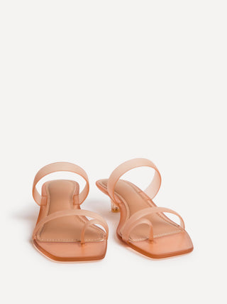 Shade Nude Jelly Heeled Sandals