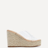 Shaylen Nude Perspex Rope Wedges
