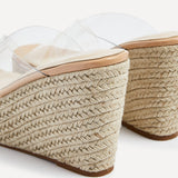Shaylen Nude Perspex Rope Wedges
