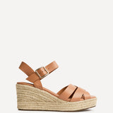 Sheena Tan Crossover Espadrille Wedges