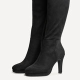 Shelby Black Long Heeled Boots