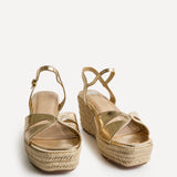 Sian Wide Fit Gold Wedges