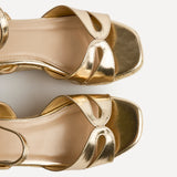 Sian Wide Fit Gold Wedges