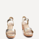 Sierra Gold Cork Platform Wedges