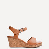 Sierra Tan Cork Platform Wedges