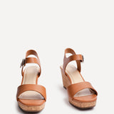 Sierra Tan Cork Platform Wedges
