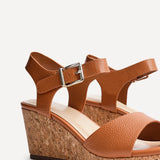 Sierra Tan Cork Platform Wedges