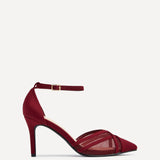 Siobhan Burgundy Mesh Court Heels